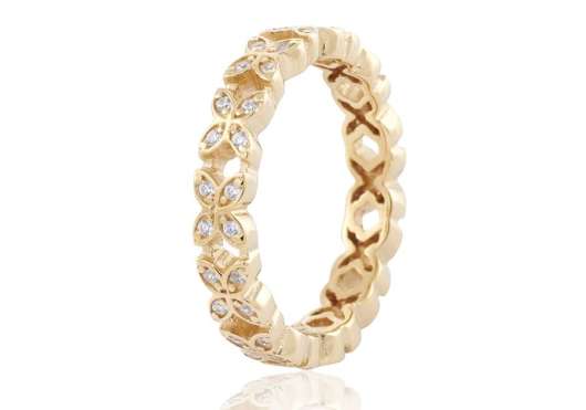 Carolina Gynning - Sparkling Ellipse Mini Ring Guld