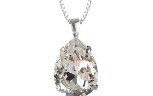 Caroline Svedbom - Classic Drop Necklace Rhodium Crystal