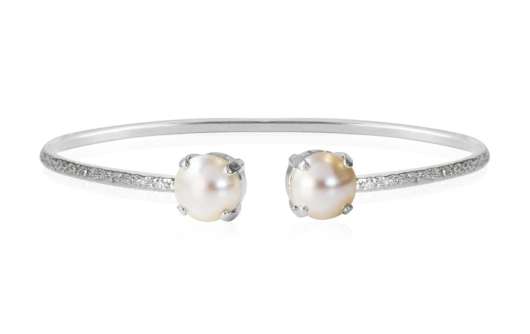 Caroline Svedbom - Classic Petite Bracelet Rhodium Pearl