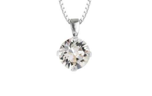 Caroline Svedbom Classic Petite Necklace Rhodium Crystal