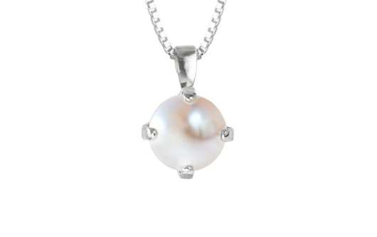 Caroline Svedbom - Classic Petite Necklace Rhodium Pearl