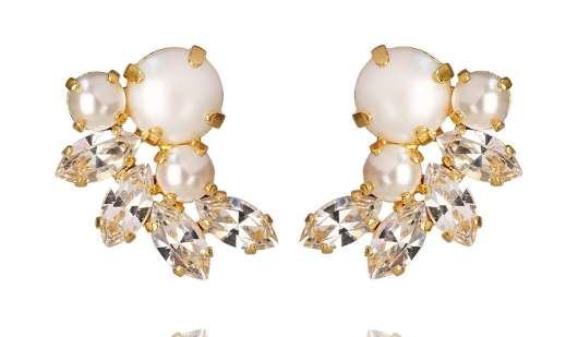 Caroline Svedbom Electra Earrings Gold Pearl / Crystal
