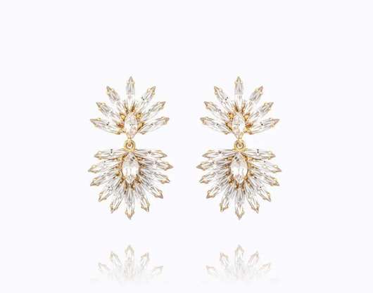 Caroline Svedbom - Mini Cina Earrings Gold Crystal