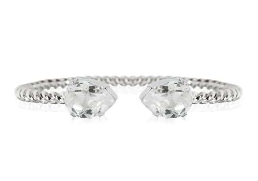 Caroline Svedbom Mini Drop Bracelet Rhodium Crystal
