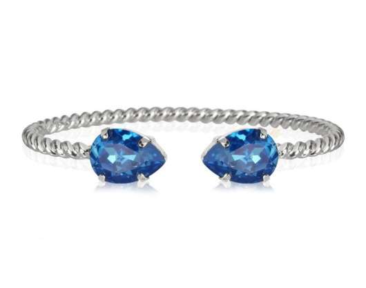 Caroline Svedbom - Mini Drop Bracelet Rhodium Royal Blue Delite