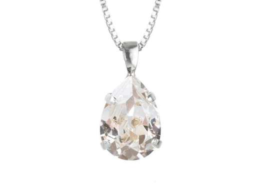 Caroline Svedbom - Mini Drop Necklace Rhodium Crystal