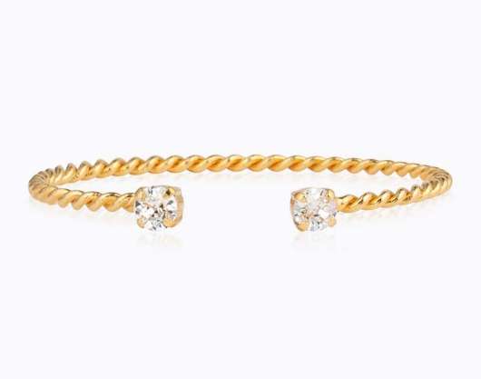 Caroline Svedbom - Mini Twisted Bracelet Gold Crystal