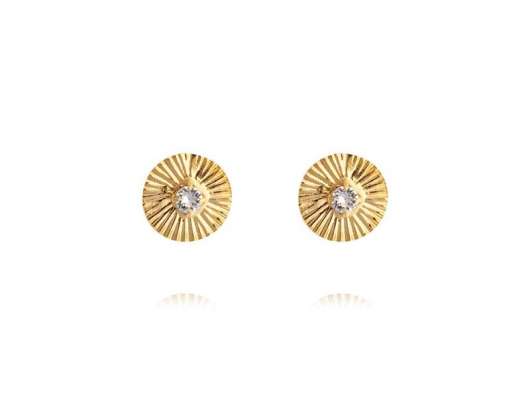 Caroline Svedbom Odessa Stud Earrings Gold Crystal