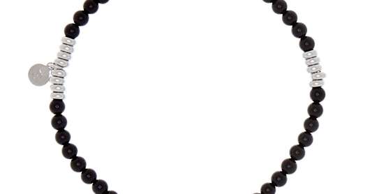 CU Jewellery Bear Elastic Bracelet Black Silver
