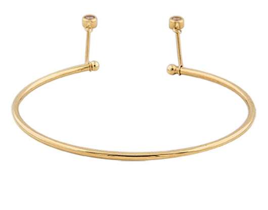 CU Jewellery Brilliant Bangle Bracelet Double Gold