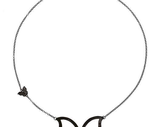 CU Jewellery - Butterfly Big Necklace Black