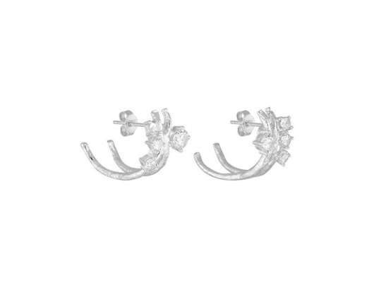 CU Jewellery Cubic Cluster Ear Silver