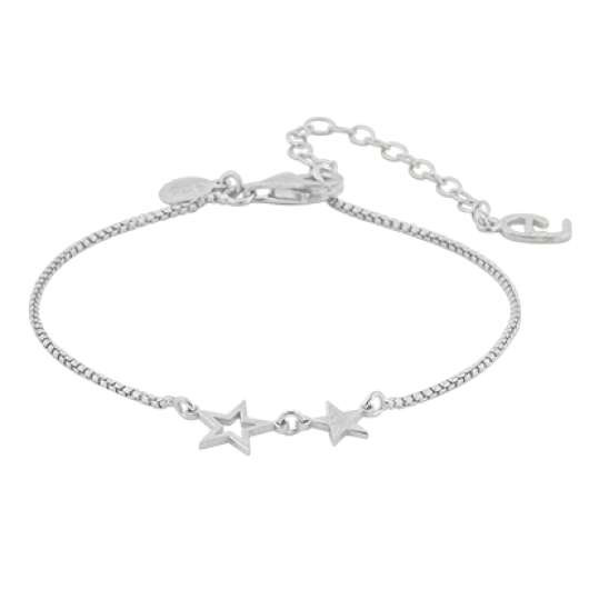 CU Jewellery Double Star Bracelet Silver