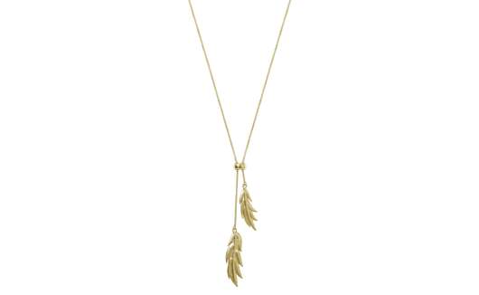 CU Jewellery Feather/Leaf Double Necklace Gold