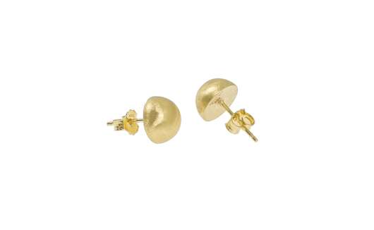 CU Jewellery Feather Small Round Ear Gold