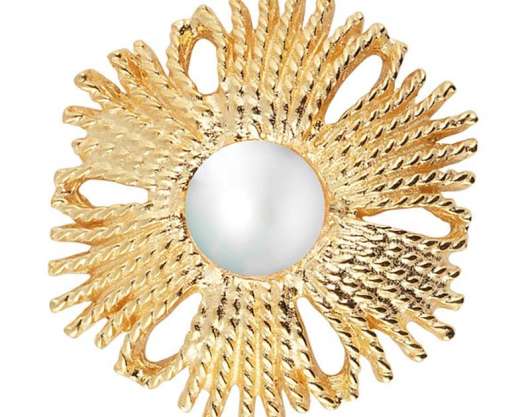 CU Jewellery - Gatsby Pearl Brosch/Pendant Gold