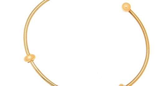 CU Jewellery Letters Bangle Bracelet Gold