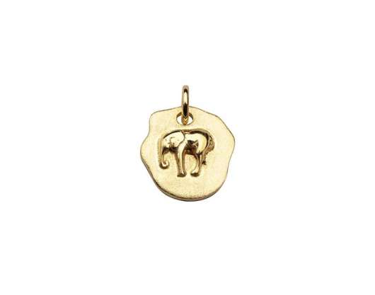 CU Jewellery Letters Elephant Pendant Gold