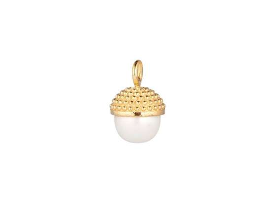 CU Jewellery Letters Pearl Bubble Pendant Gold