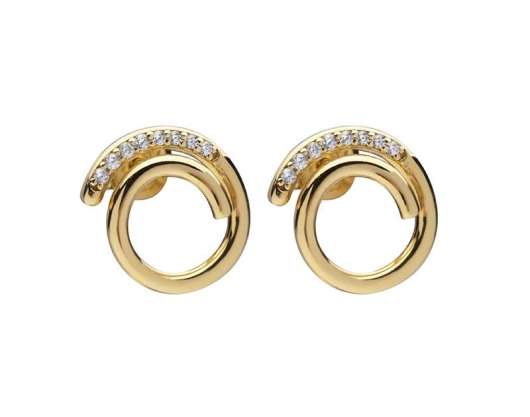 CU Jewellery Loop Stone Ear Gold