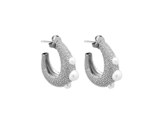 CU Jewellery - Pearl Bubble Big Ear Silver