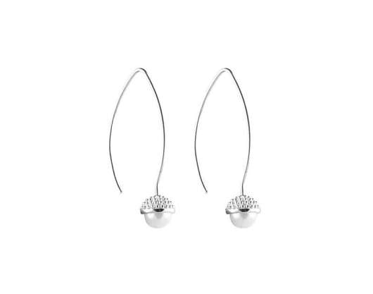 CU Jewellery - Pearl Bubble Long Ear Silver