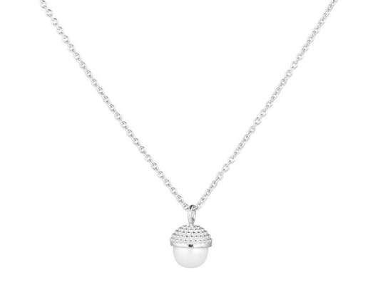 CU Jewellery Pearl Bubble Long Necklace Silver