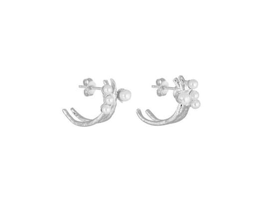 CU Jewellery Pearl Kluster Ear Silver
