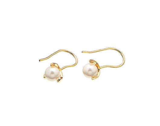CU Jewellery - Pearl Long Ear Gold