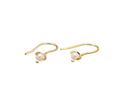 CU Jewellery Pearl Short Ear Gold