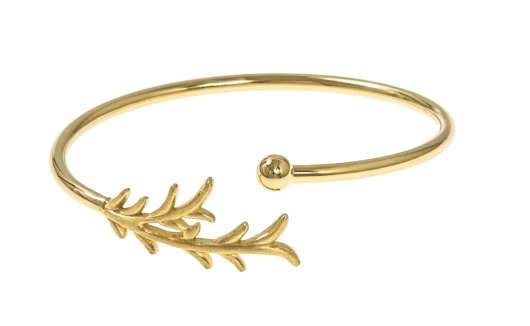 CU Jewellery Tree Twig Bangle Bracelet Gold