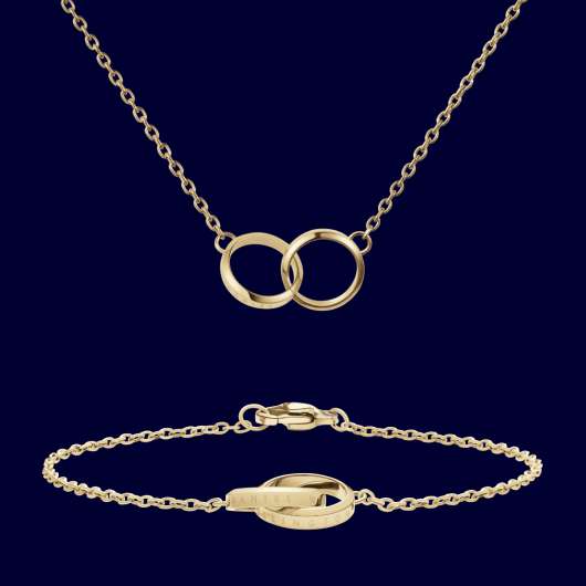 Daniel Wellington DW Elan Unity Necklace + Unity Bracelet 185mm 185mm Gold