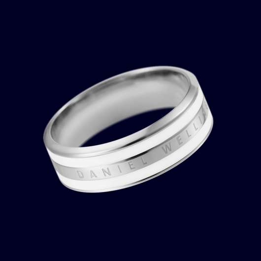 Daniel wellington dw emalie ring satin white 15.8mm silver