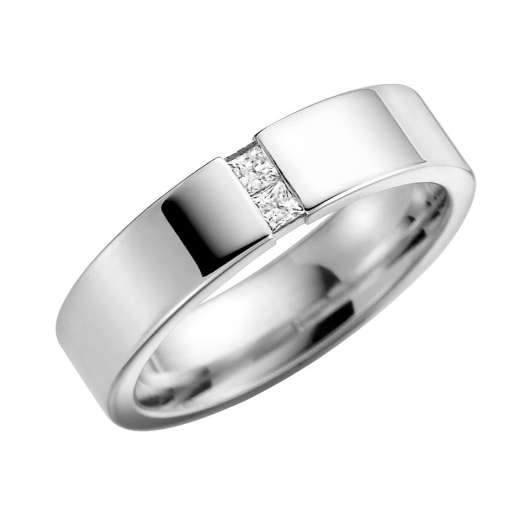 Diamantring i palladium
