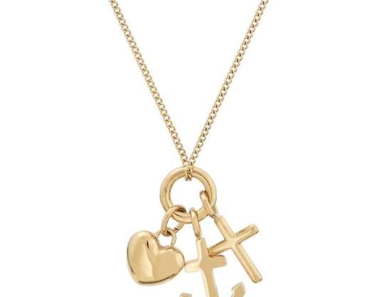 Edblad Faith Hope Love Necklace Gold