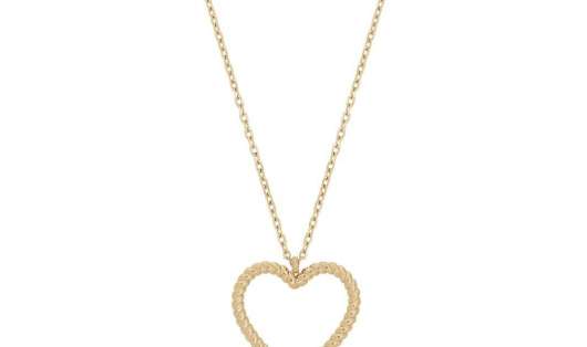 Edblad Rope Heart Necklace M Gold