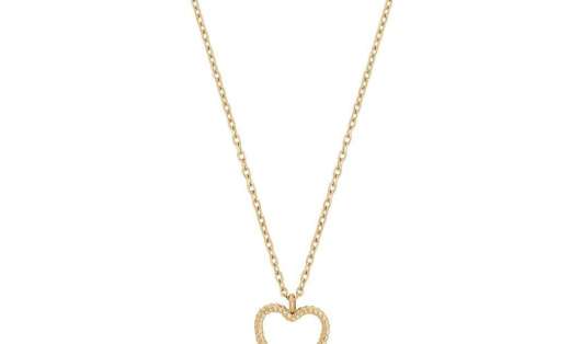 Edblad Rope Heart Necklace S Gold