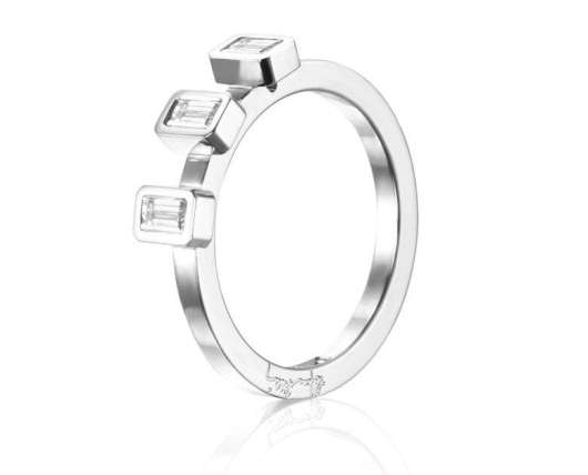 Efva Attling - Baguette Wedding Ring 0.30 ct White Gold
