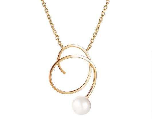 Efva Attling Little Curly Pearly Necklace Gold