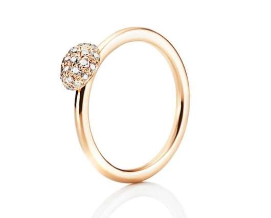 Efva Attling Love Bead Ring - Diamonds Gold