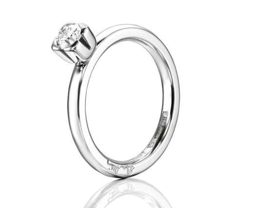 Efva Attling Love Bead Wedding Ring 0.30 ct White Gold