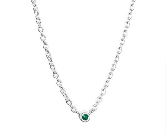 Efva Attling Micro Blink Necklace - Green Emerald