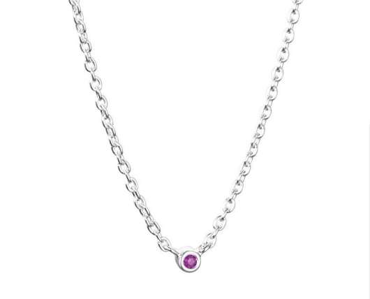 Efva Attling Micro Blink Necklace - Pink Sapphire