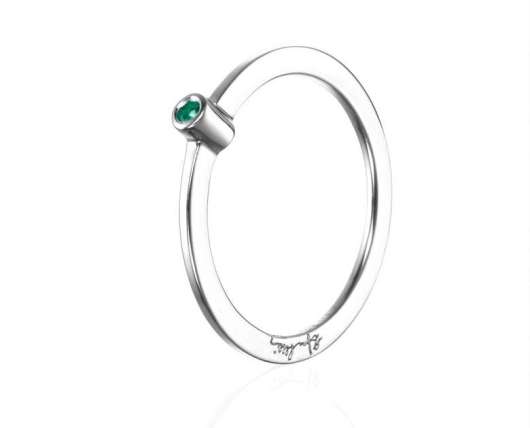 Efva Attling Micro Blink Ring - Green Emerald