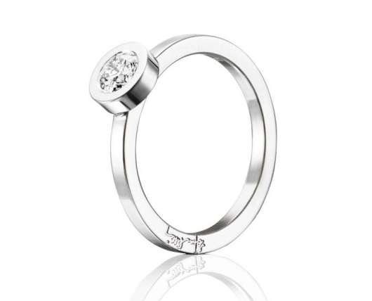 Efva Attling - The Wedding Thin Ring 0.40 ct White Gold