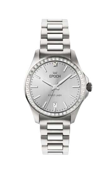 EPOCH First Lady Full Diamond Brushed Silver