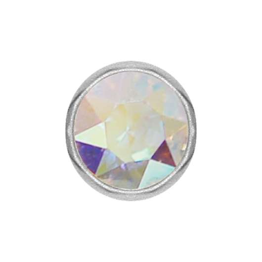 Extrakristall-smiley - 3 mm - Stål - Regnbågsskimrande