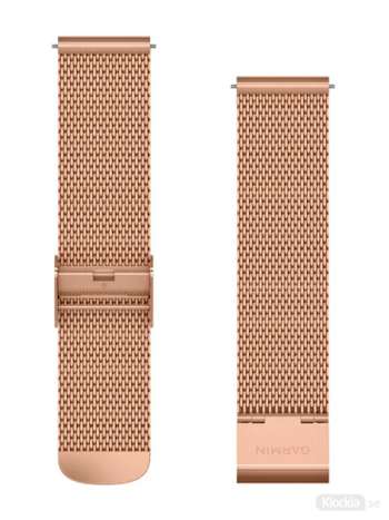 Garmin 20mm Roséguldfärgat milaneseband med 18K roséguldfärgade PVD-detaljer