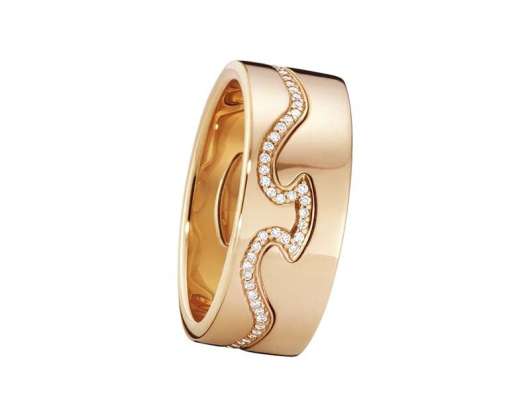 Georg Jensen Fusion 2-delad Ring RG/Diamanter