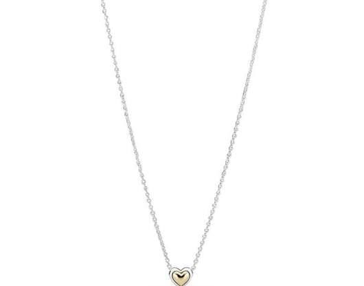 Pandora - collier halsband med välvt gyllene hjärta
